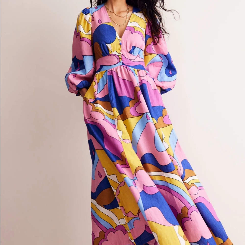 Boden Lola Blouson Maxi Dress size US 8R